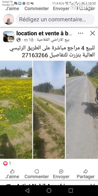 Terrain agricole de 3 hectares nu titre  Ain ghlel 
