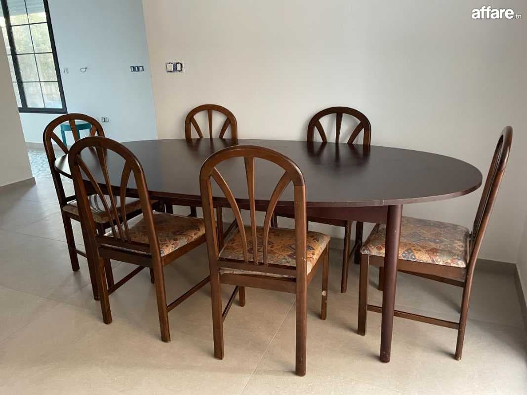 salle à manger kemla (buffet Miroir table et 6 chaises)