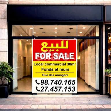 #Local Commercial #Fonds Et #Murs [#38m²] #Rue des Orangers