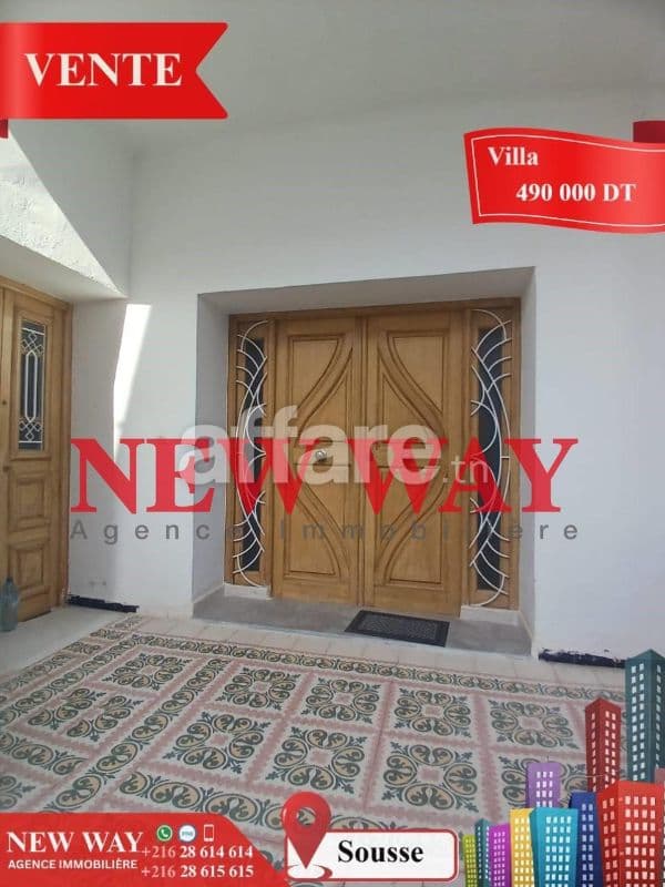 Villa de Plain Pied à Sousse Proche de toutes Commodités