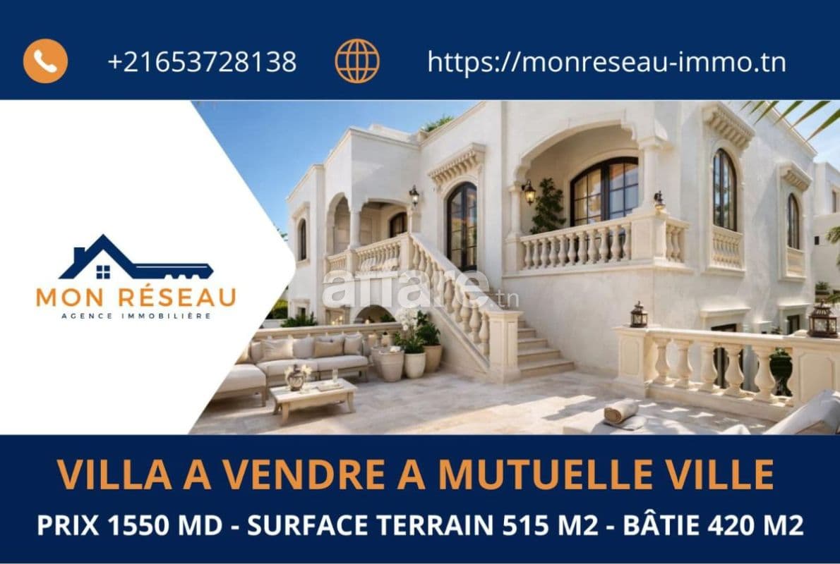📍 MUTUELLE VILLE : VILLA SUR DEUX NIVEAUX S+8 AVEC POTENTIE