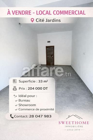 Local commercial à vendre à Cité Jardins 