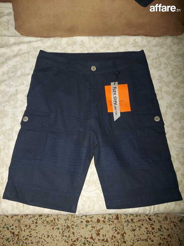 Short importe blue marine Neuf 100% coton