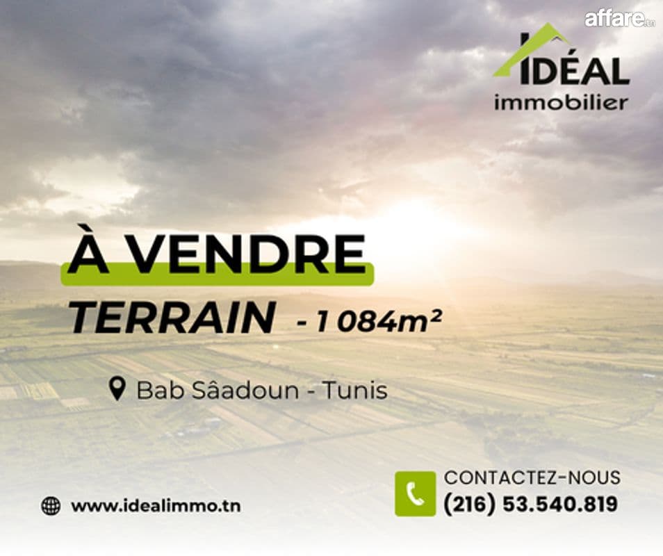 AV Terrain de 1084m² à Bab Sâadoun