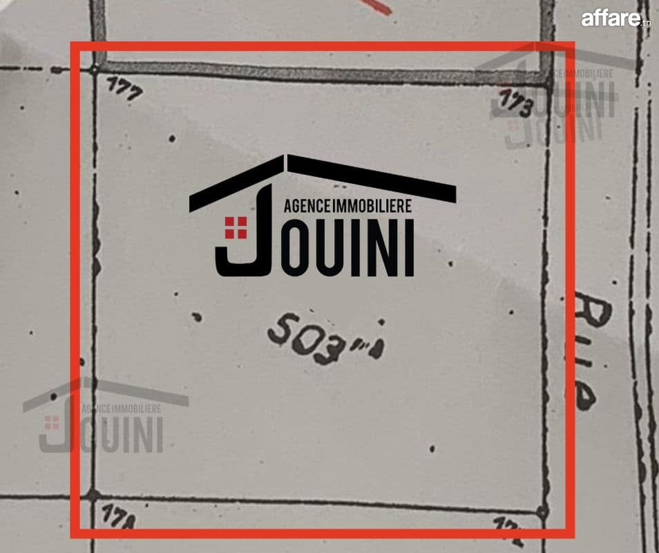 Terrain de 503 m² à Borj Louzir