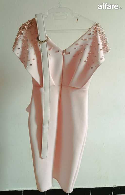 Robe soirée rose 