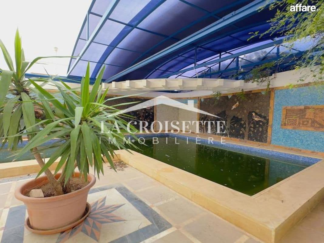 Villa s5 meublé avec piscine aux Jardin de L'aouina  ZAL1651