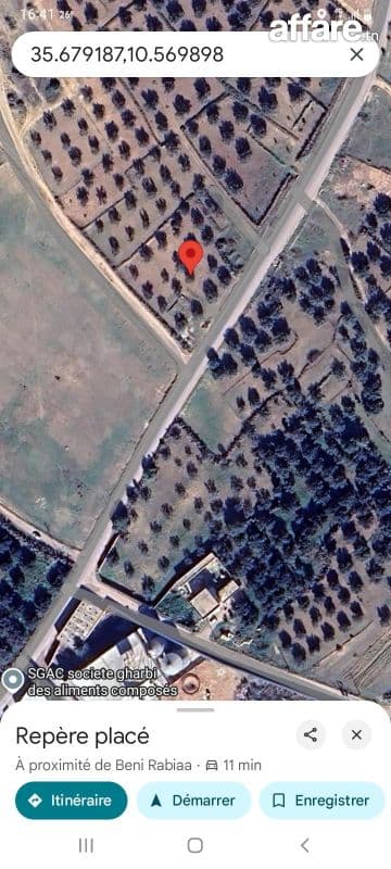 Vente terrain bani rabi3a