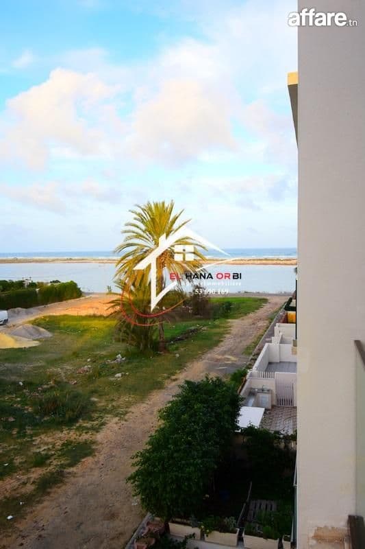 à vendre appartement s+2 vue sur mer à baghdedi plage