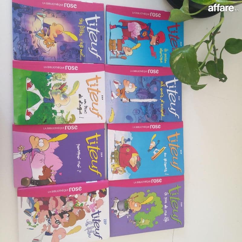 8 livres de la collection Titeuf