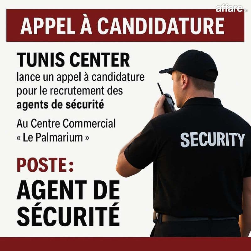Recrutement agents de sécurité