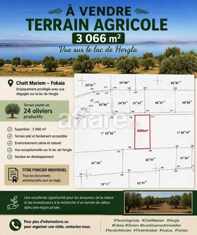#offre_à_ne_pas_rater #Terrain Agricole [#3066m²] #Fokaia