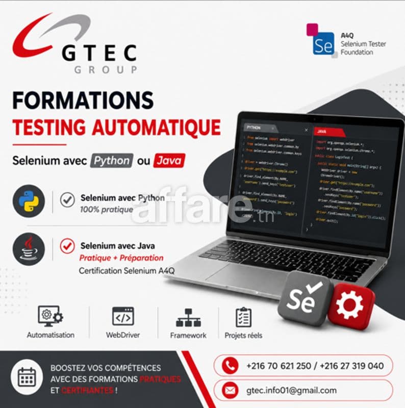Formation Test Automatique - Selenium avec Python ou Java