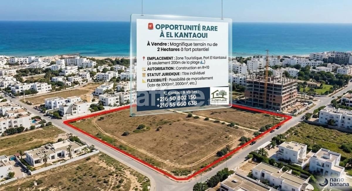 Opportunité Rare pré El Kantaoui Zone Touristique