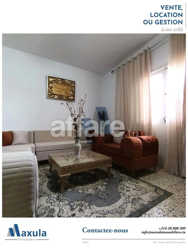 À VENDRE APPARTEMENT S+2 SANS VIS-À-VIS À RADES SNIT
