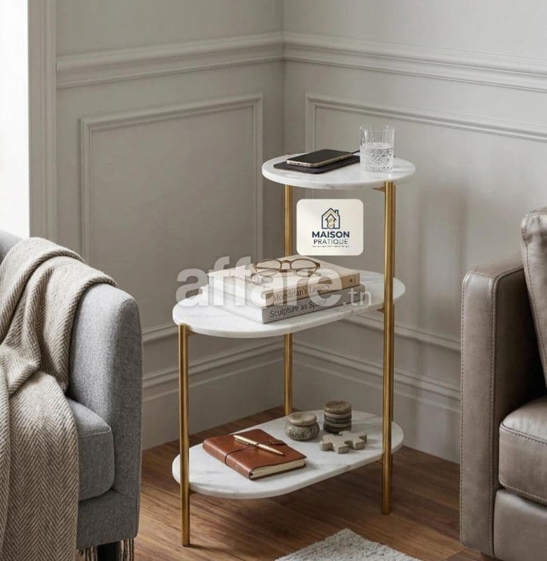 Table basse en effet Marbre TB-002