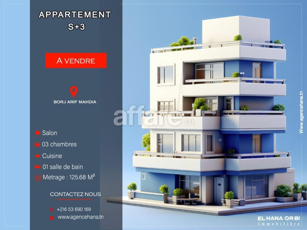 Appartements S+3 à vendre à mahdia