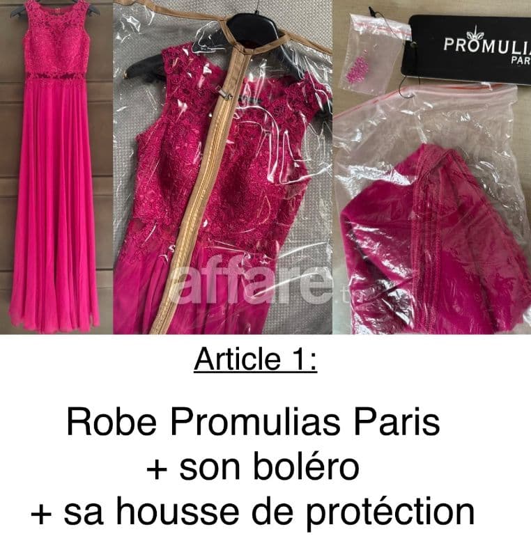 Robe longue rose Promulias Paris