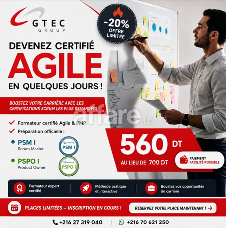 Formation Scrum PSM1 et PSPO1