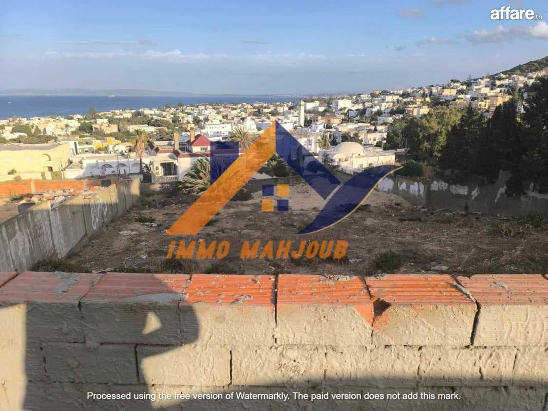 A vendre terrain à Corniche Bizerte