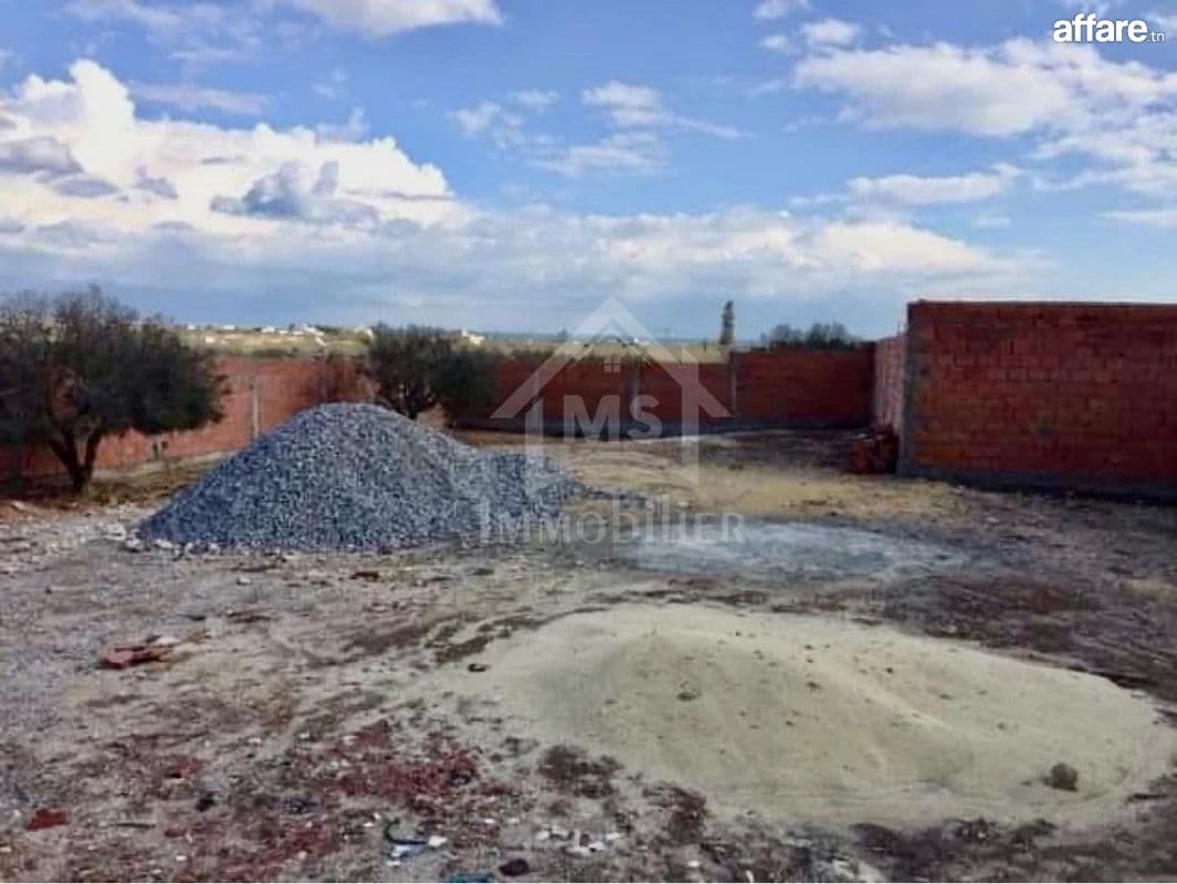 Terrain clôturé avec vue de mer à Hammamet Sud à vendre