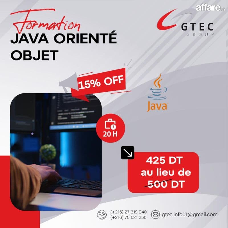 Formation en JAVA programmation orientée objet