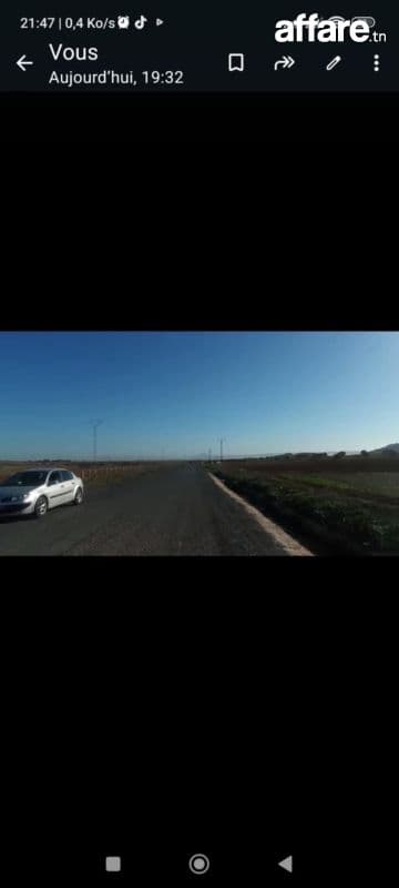 2 hectares sur la route 38 km de tunis