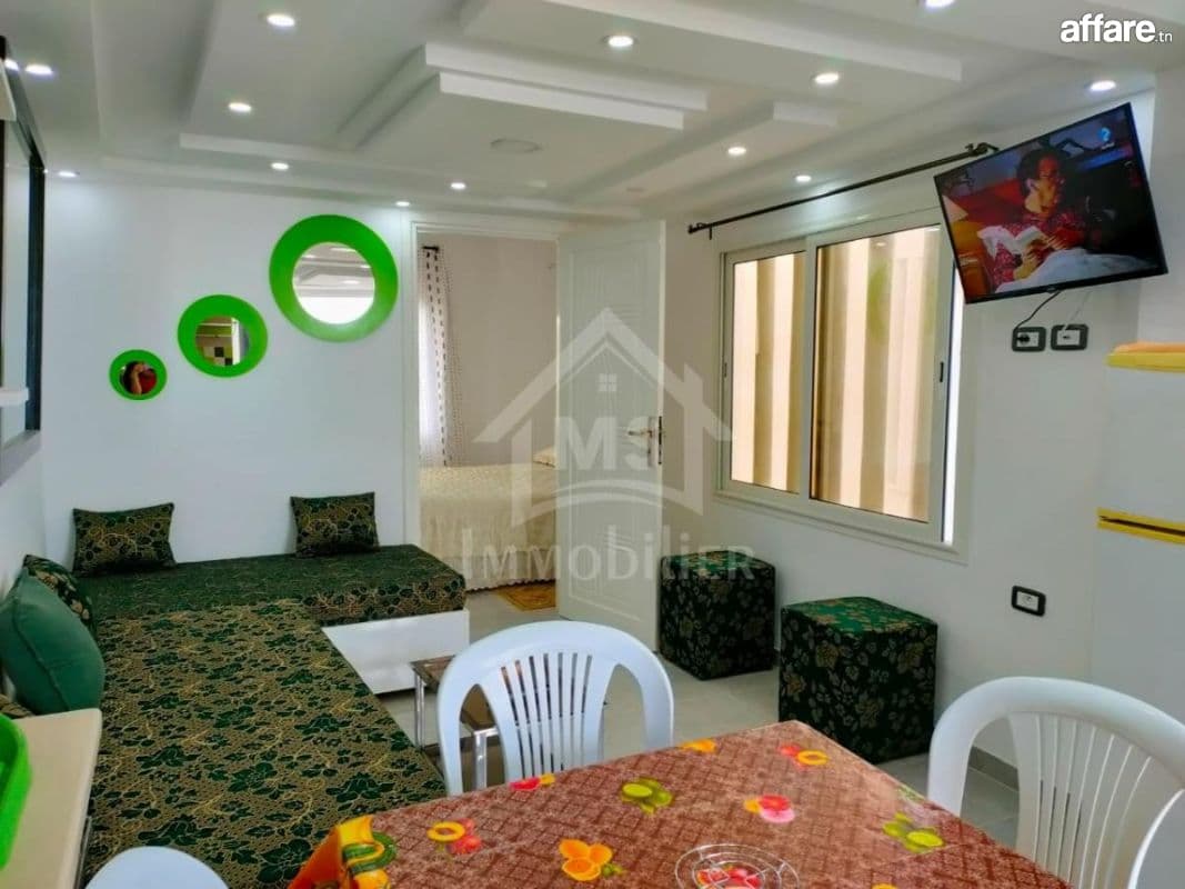 Location estivale: Appartement S+1 meublé à louer à Hammamet