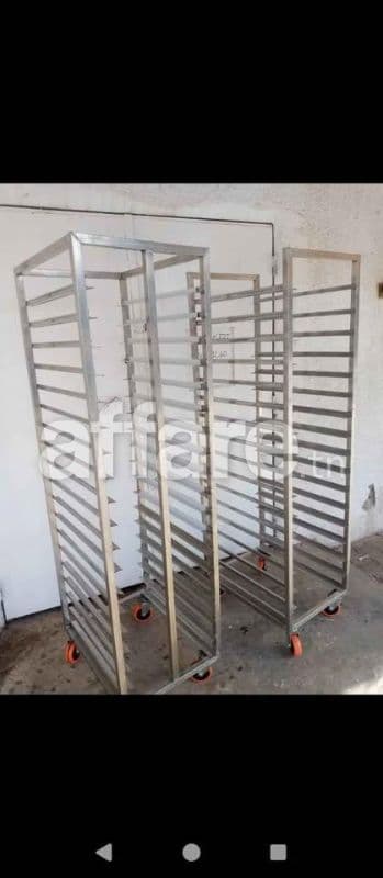 Chariots en inox Alimentaire 15 étages 450 d