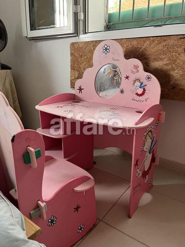 Bureau + chaise fillette 2 - 8 ans