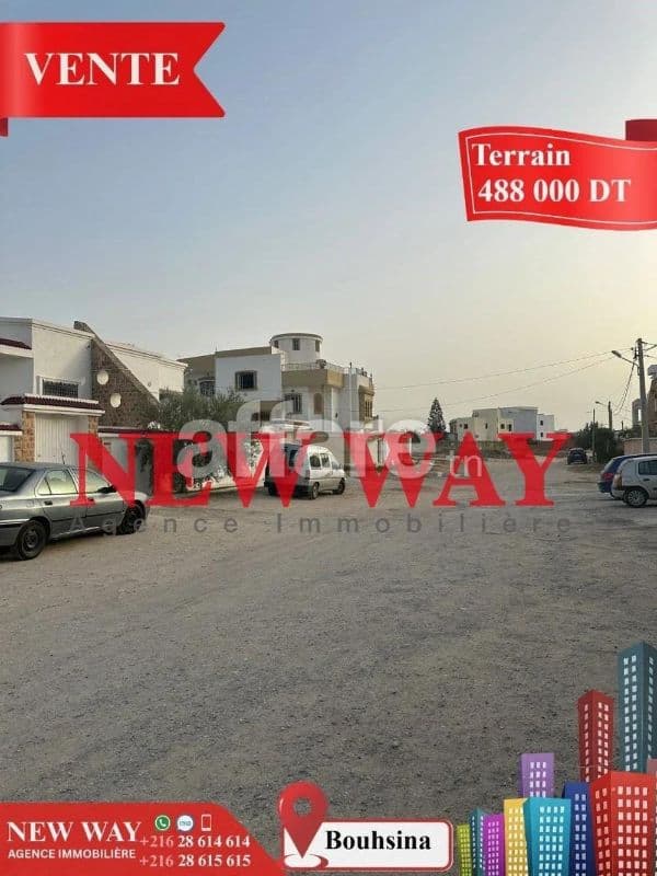 Terrain Fait l angle à Bouhsina dans un Quartier Résidentiel