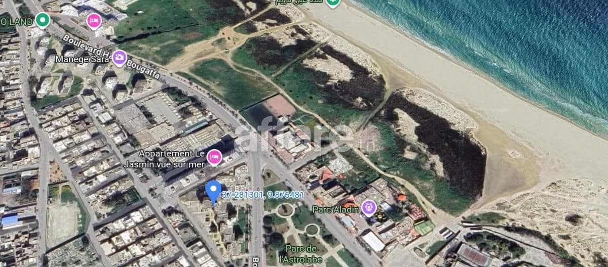 A vendre appartement S+3 vue sur mer a Bizerte Sidi-Salem