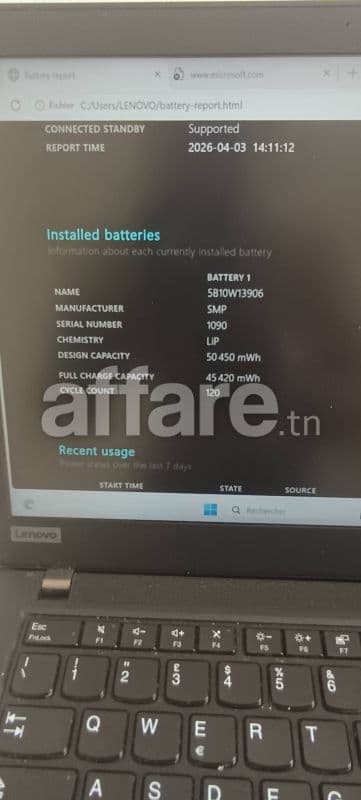 Lenovo ThinkPad T14 Gen 1 - i7 / 24 Go RAM / État Excellent