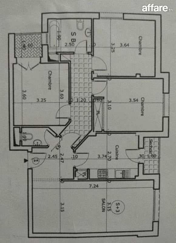 Appartement S+3 Route Sidi Mansour km8