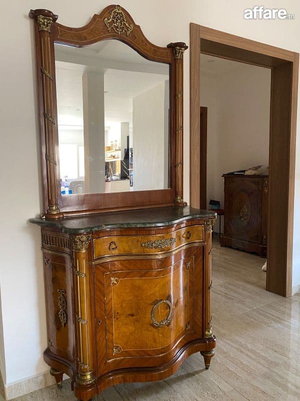 À VENDRE – Console Ancienne avec Plateau en Marbre 📍 Souss 