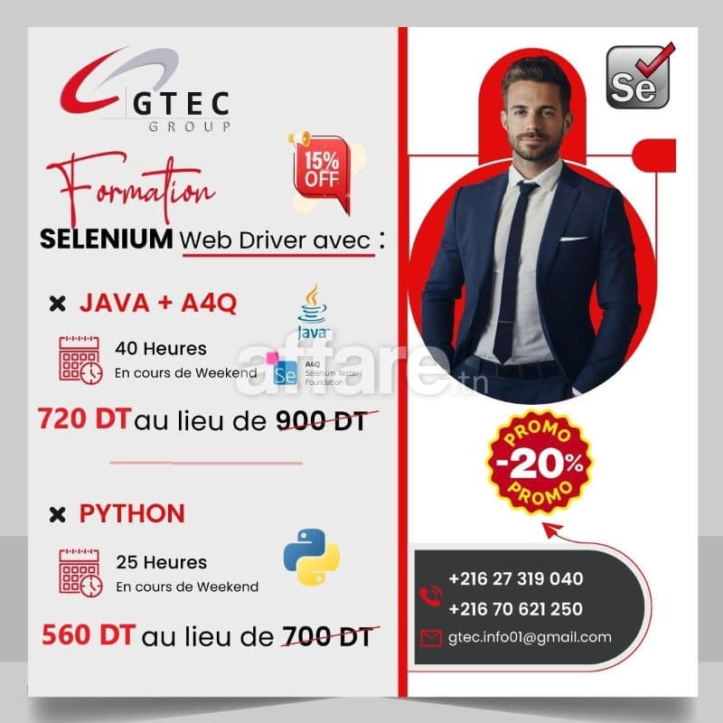 Formation Selenium avec Python ou Java A4Q