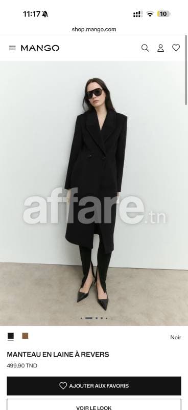 Manteau noir MANGo