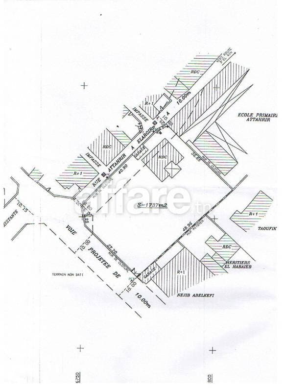 Terrain de 1430 m² Route EL AIN km 2