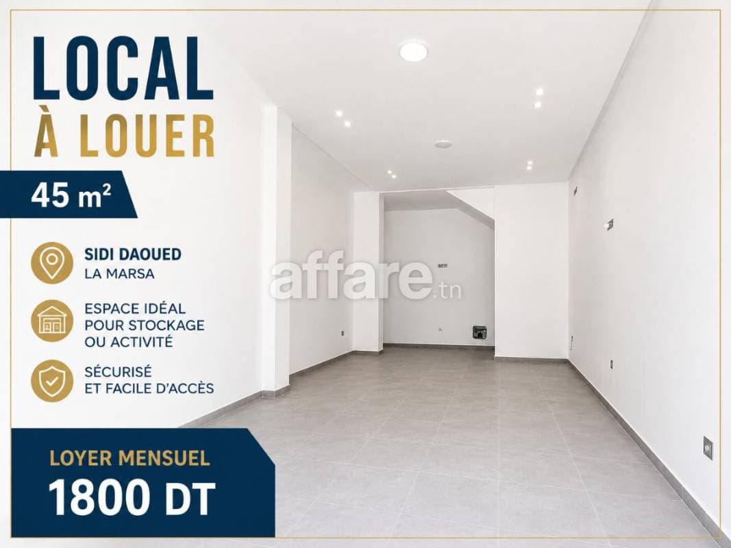 A louer un local neuf à sidi Daoud