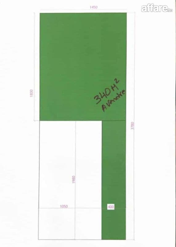 A vendre terrain de 340m2 à Ezzahra ville