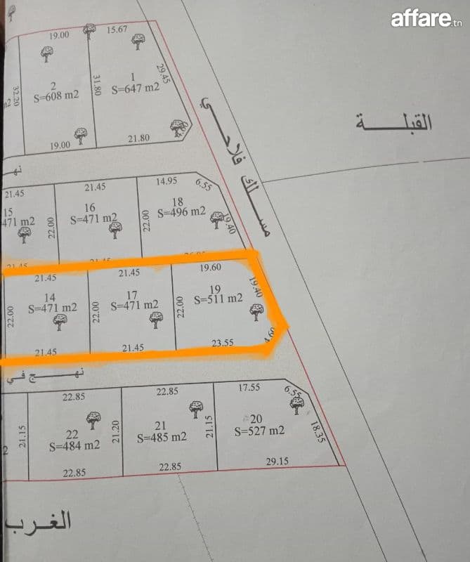 3 Lots jumelés titre foncé à vendre 