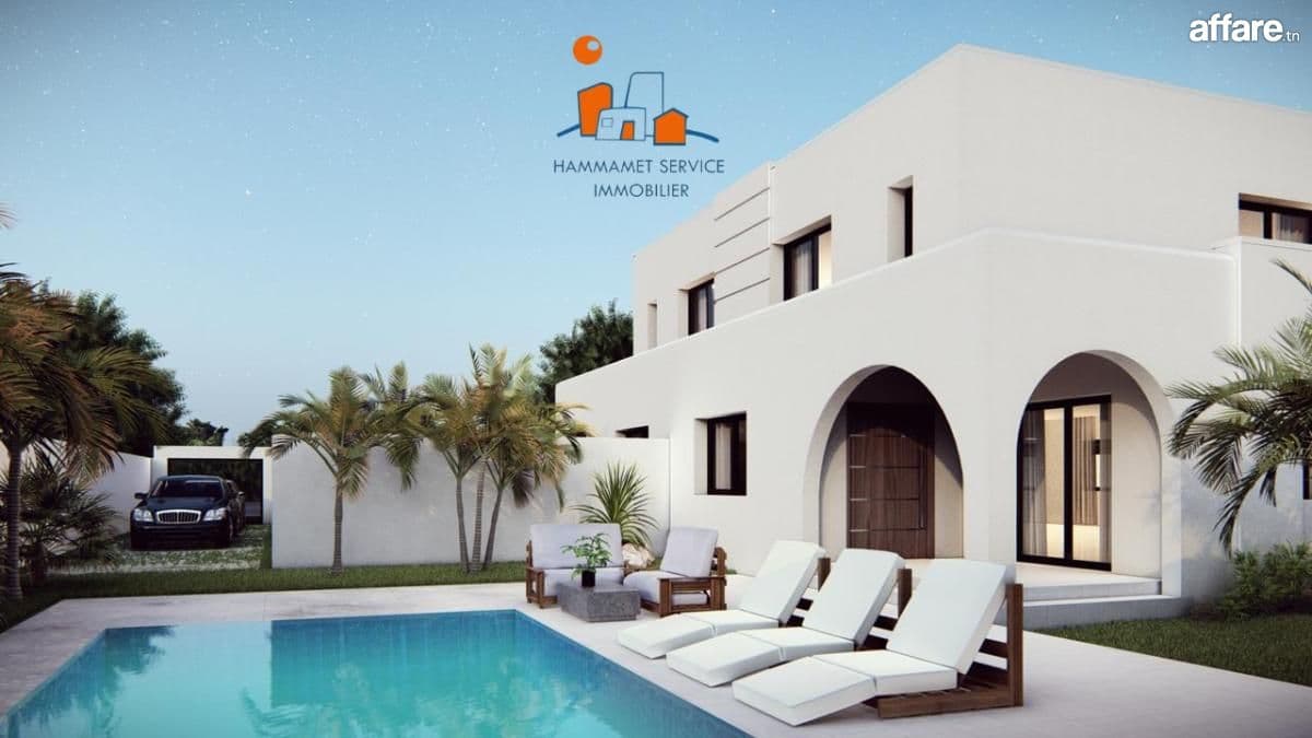 A vendre sur plan : villa de charme avec piscine s+3 en cour