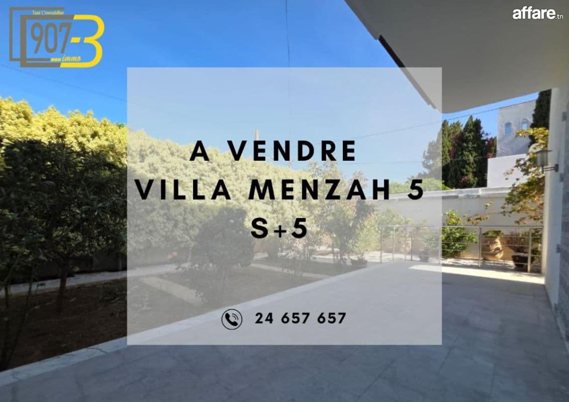 A VENDRE UNE VILLA  A Menzah 5 