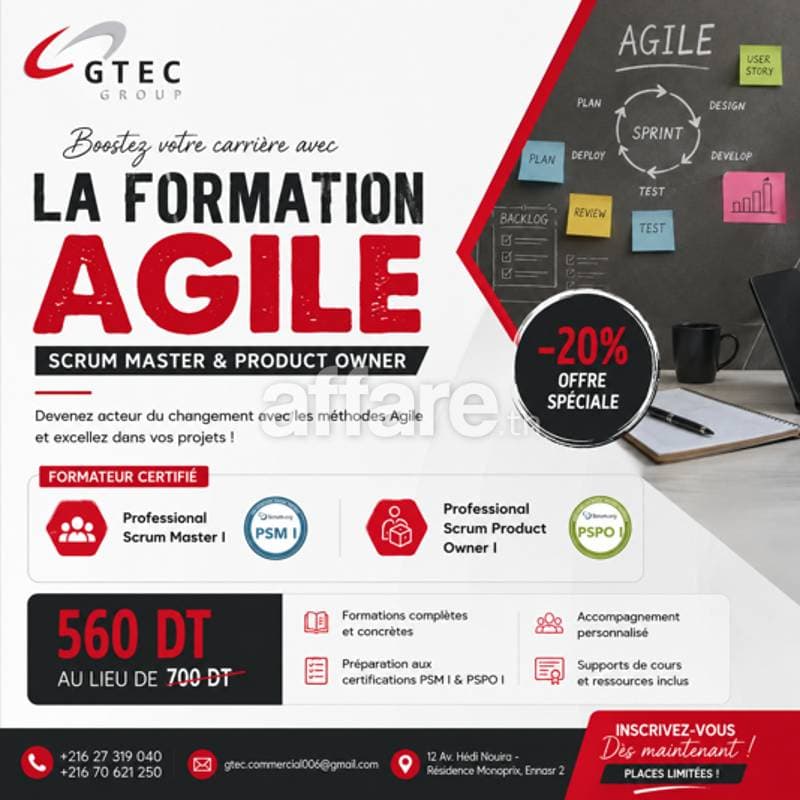 Formation Scrum Combinée PSM1 et PSPO1