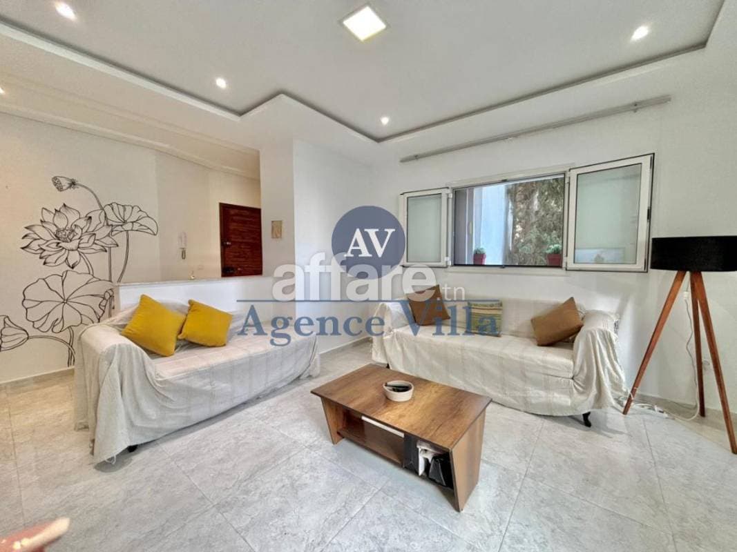 A louer un appartement s meublé s+2 à la Marsa
