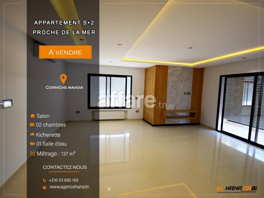 À vendre s+2 vue sur mer latéral luxe et neuf