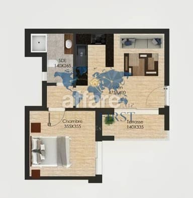 A Vendre Coquet Appartement S+1 à Ain Zaghouan Nord