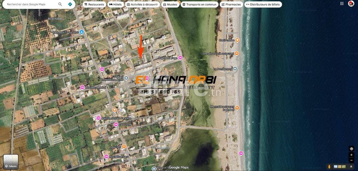 Terrain à vendre proche de la plage à baghdedi mahdia