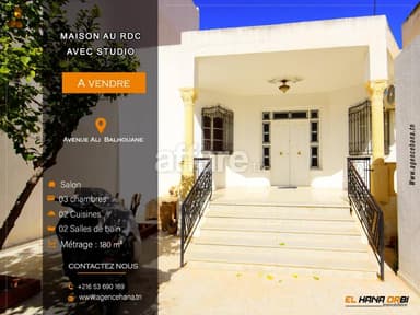 À vendre rez-de-chaussée avec studio indépendant