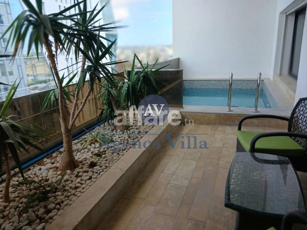 À LOUER APPARTEMENT S+3 MEUBLÉ AVEC PISCINE LAC 2